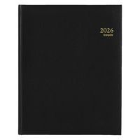 Agenda semanal Concorde negra - 21 × 27 cm - Año 2025