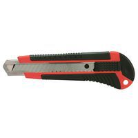 Cúter de plástico bimaterial con botón pulsador autoblocante - Sign