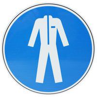 Señal de obligación - Prendas de protección obligatorias - Aluminio