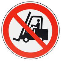 Señal - Acceso prohibido a vehículos industriales - PVC- Manutan Expert