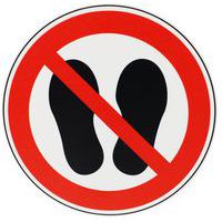 Señal - Prohibido caminar o estacionar - PVC - Manutan Expert