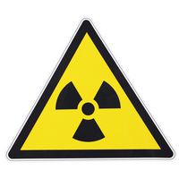 Señal de peligro - Materiales radioactivos - Adhesiva