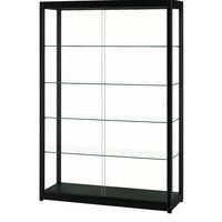 Vitrina de exposición, Base color: Negro, Altura: 2000 mm, Ancho: 1000 mm, Profundidad: 400 mm