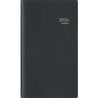 Agenda semanal Interplan negra de espiral - 9 × 16 cm - Año 2026