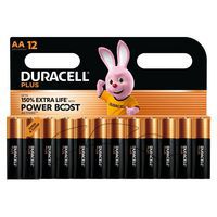 Pila alcalina AA Plus Powerboost - 12 unidades - Duracell