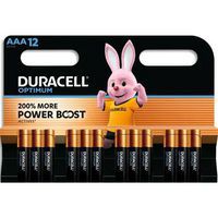 Pila alcalina Optimum AAA - 12 unidades - Duracell