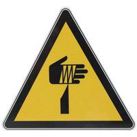 Señal de peligro de objeto cortante - Aluminio - 120 mm - Manutan Expert