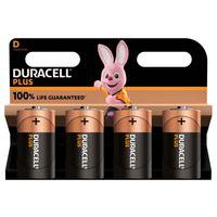 Pila alcalina D Plus 100 % - 2 o 4 unidades - Duracell