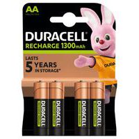 Pila recargable 1300 mAh AA - Pack de 4 - Duracell