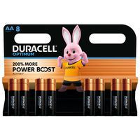 Pila alcalina Optimum AA - 8 unidades - Duracell