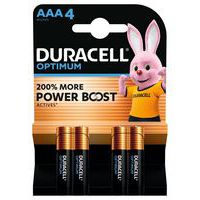 Pila alcalina Optimum AAA - 4 unidades - Duracell