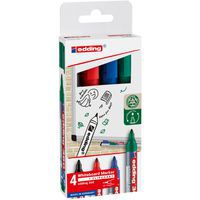 Marcador borrable para pizarras blancas - Estuche de 4 - Edding 360
