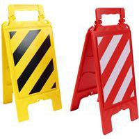 Caballete de señalización con franjas