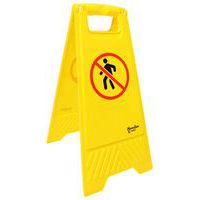 Caballete de señalización de entrada prohibida a peatones - Manutan Expert