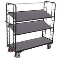 Carro alto ergonómico con 3 bandejas de madera - Capacidad 500 kg