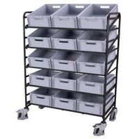 Carro de acero con cajas norma Europa - Capacidad 250 kg