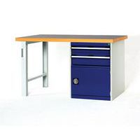 Banco de trabajo Cubio Combi con 2 cajones + 1 armario - Anchura 150 cm - Polyrey