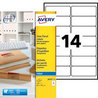 Etiqueta de direcciones transparente Avery - Impresión de chorro de tinta