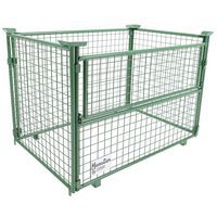 Realce para palé apilable verde - 1/2 lado abatible - Manutan Expert