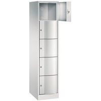Taquilla de 5 compartimentos con puerta antivandalismo - 1 columna de 380 mm de ancho - Con base - CP