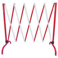 Valla de obras extensible, Peso del producto: 8.2 kg, Longitud: 2 m, Color: Rojo/blanco