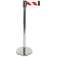 Poste de acero inoxidable con correa - 2 m - Acero - Manutan Expert