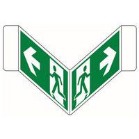 Panel de evacuación en V - Salida de emergencia izquierda