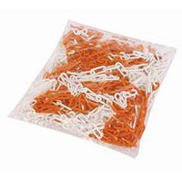 Cadena plástica en bolsa - Naranja fluo/blanco