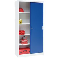 Armario alto con puertas correderas CH - Anchura 100 cm - Manutan