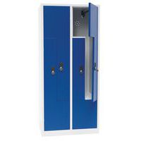 Taquilla puerta L metal - 2 a 6 cas. An. 200 mm - Con base - Manutan