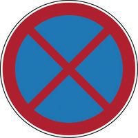 Señal de prohibición - Parada y estacionamiento prohibidos - Rígido