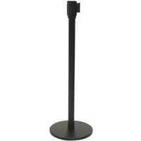 Poste negro con correa - 2 m - Manutan