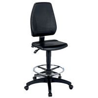 Asiento de taller ErgoSupport con ruedas o patines - Alto