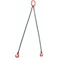 Eslinga con cadena de 2 ramales y gancho de lengüeta - Capacidad 1600 kg - Manutan