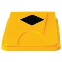 Tapa para cubo de basura, Color: Amarillo, Altura: 7 cm, Recogida selectiva: sí, Ancho: 32.8 cm
