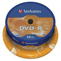 DVD-R Matt Silver 16X- lote de 25 Verbatim