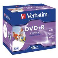 DVD+R imprimible 16X- Lote de 10 Verbatim
