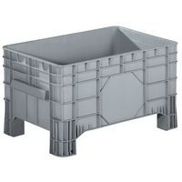 Caja-palé apilable - Paredes macizas - Con patas - Manutan