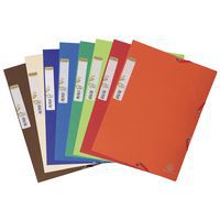 Carpeta de cartulina reciclada con 3 solapas y elásticos Forever A4 - Colores surtidos - Paquete de 25