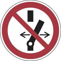 Panel de prohibición - No modificar la zona del interruptor - Aluminio