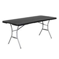 Mesa rectangular plegable negra - 183 x 76 cm - Lifetime