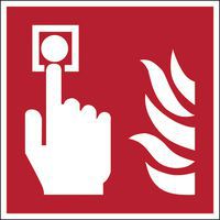 Panel de seguridad de incendios cuadrado - Punto de alarma de incendio - Fotoluminescente rígido