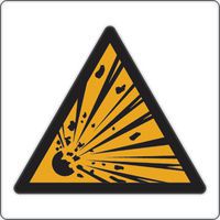 Panel de peligro - Materias explosivas - Aluminio