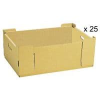 Caja apilable de cartón - 530 mm de longitud - 25 L