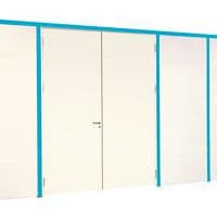 Puerta batiente para cerramientos de taller de melamina - Panel macizo - Altura 3,01 m