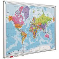 Mapa geográfico magnético del mundo 90 x 120 cm