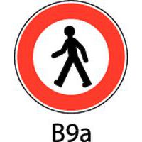 Panel de señalización - B9b - Entrada prohibida a peatones