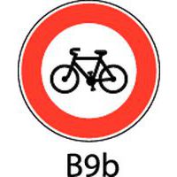 Panel de señalización - B9b - Entrada prohibida a bicicletas