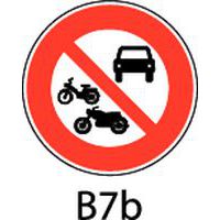 Panel de señalización - B7b - Prohibido el paso a todos los vehículos de motor