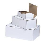 Caja postal de cartón kraft multiusos - Con lengüeta - Color blanco